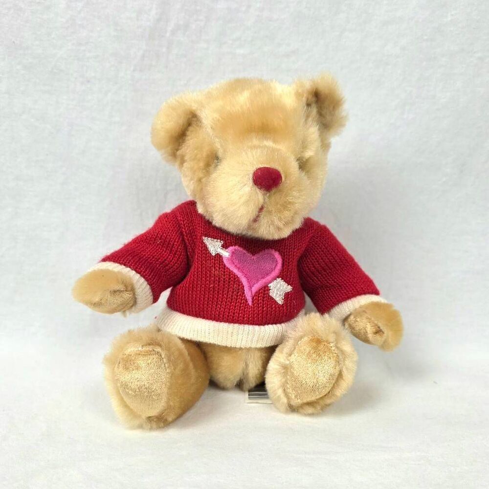 Dan Dee Collector's Choice Teddy Bear 7" Plush Red Sweater Heart Arrow Stuffed A